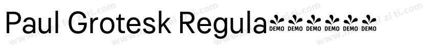 Paul Grotesk Regula字体转换